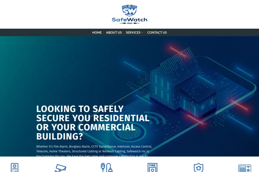 Screenshot of the Safewatch website home page