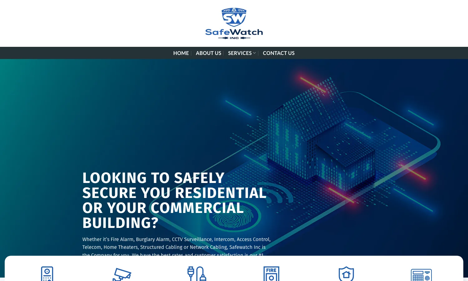 Screenshot of the Safewatch website home page