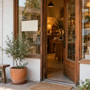 The front door of a small local business
